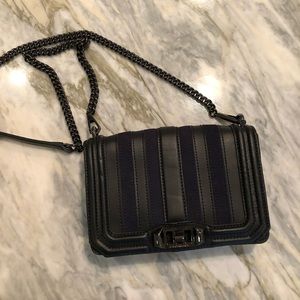 Rebecca Minkoff crossbody bag black/navy stripe